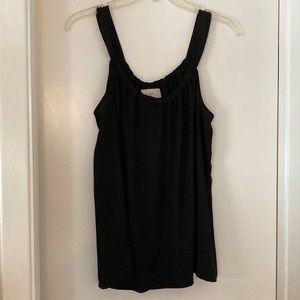 LOFT Sleeveless Racerback  Black Dressy Top Size S in excellent condition